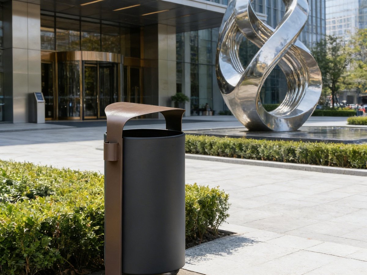 Corten Curve Hood Bin